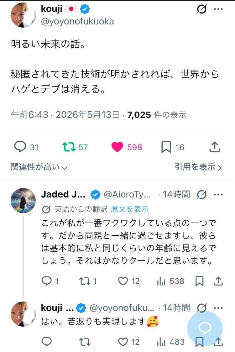 若さが羨ましい