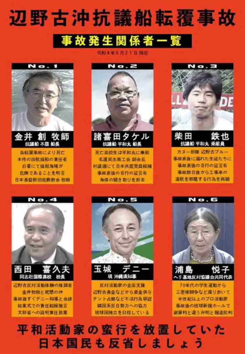 辺野古転覆、抗議船運航団体と平和丸船長が聞き取り拒否　「今後も事実確認は困難な状況」