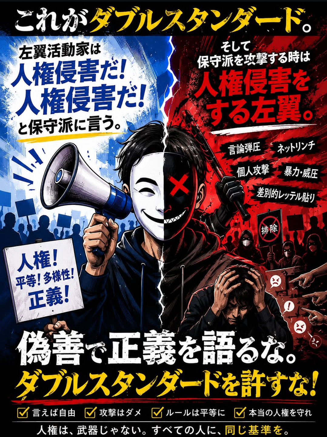 インターナショナルスクール建設巡り　移民政策反対を掲げる団体のデモに対し　差別に反対する団体が抗議