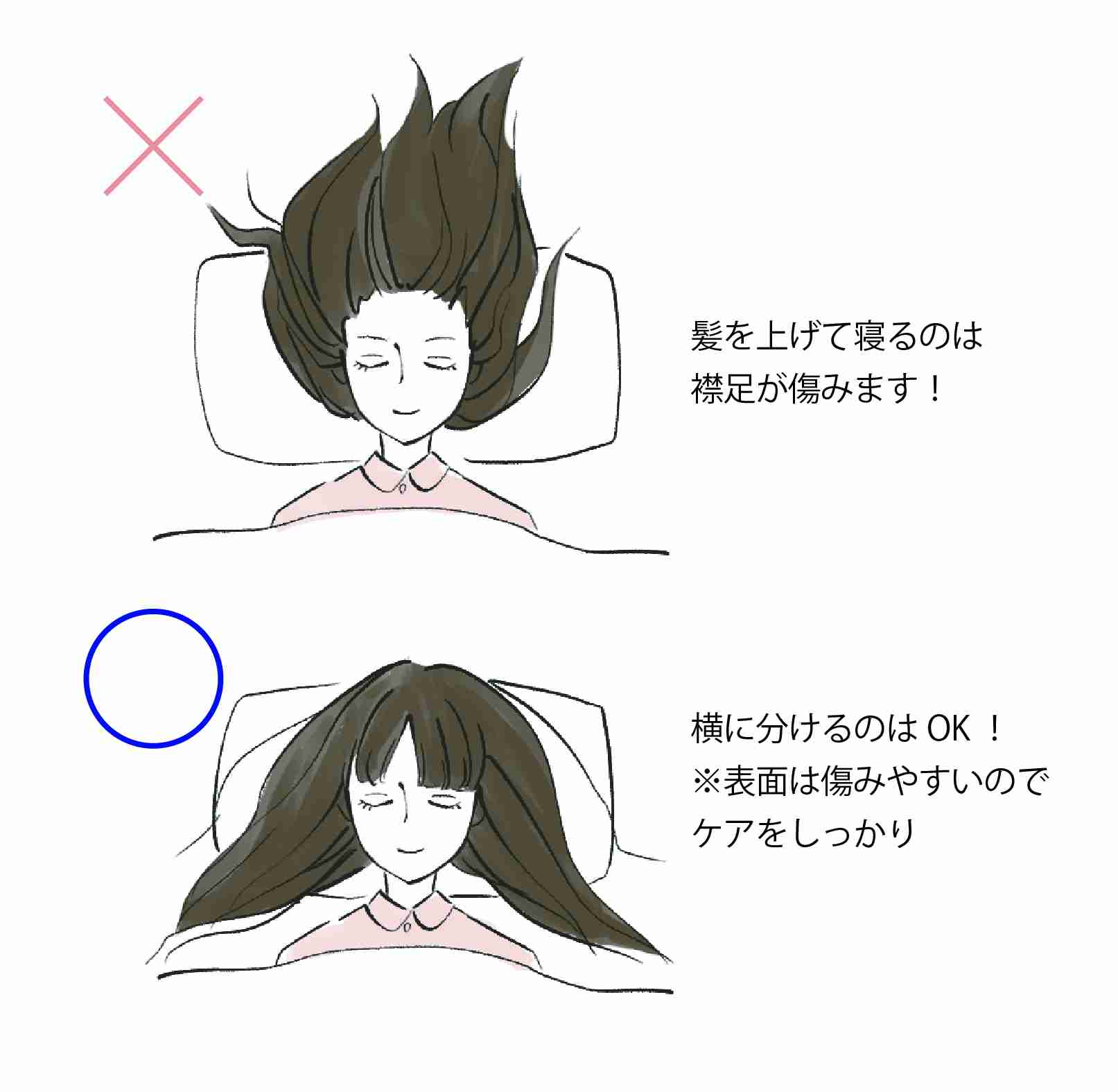 寝る前に髪に何かしてます？