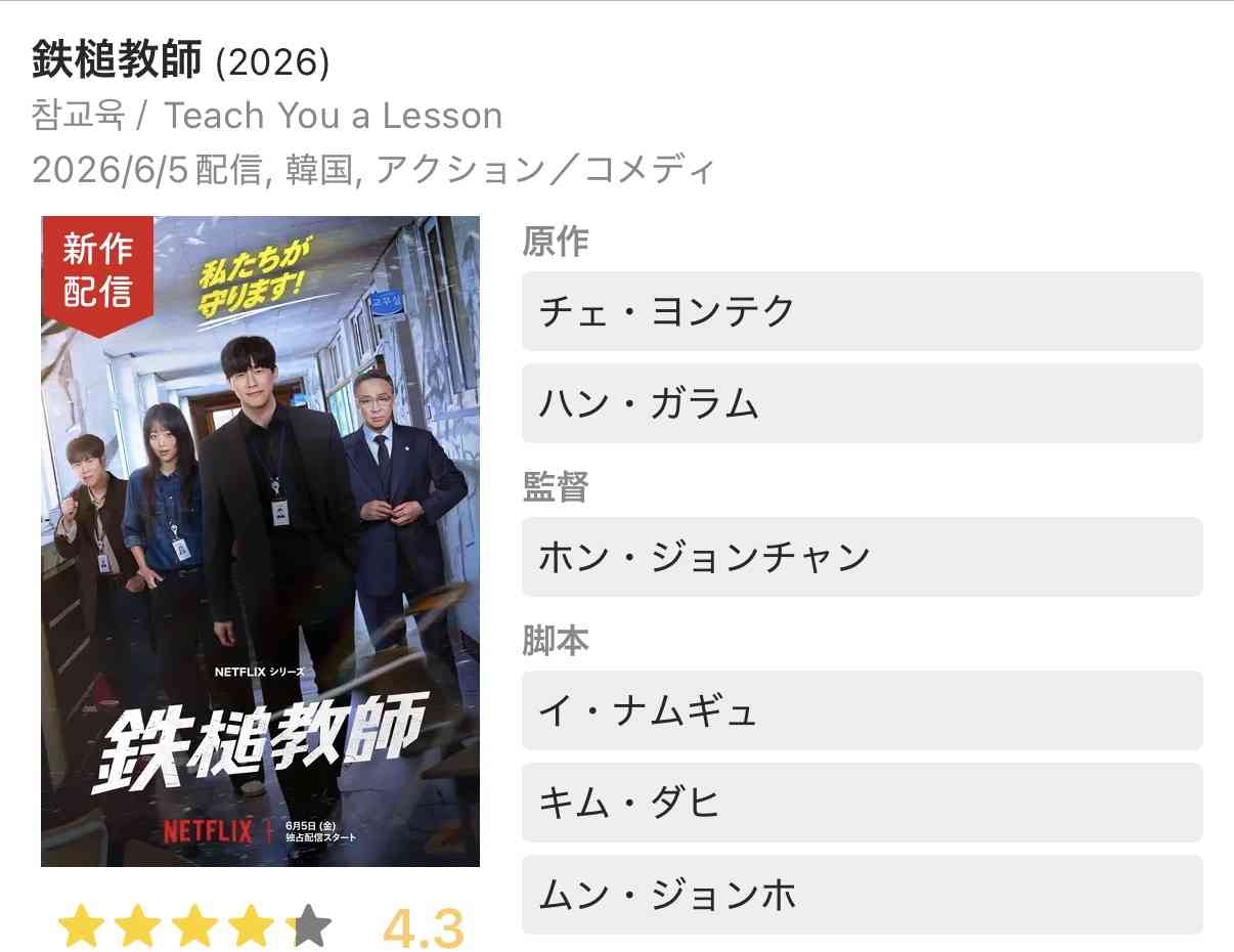【Netflix】鉄槌教師 観た人【ネタバレOK】