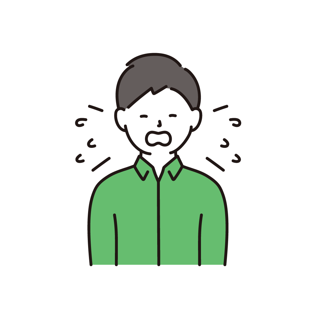マスクをしないでくしゃみをまき散らす人