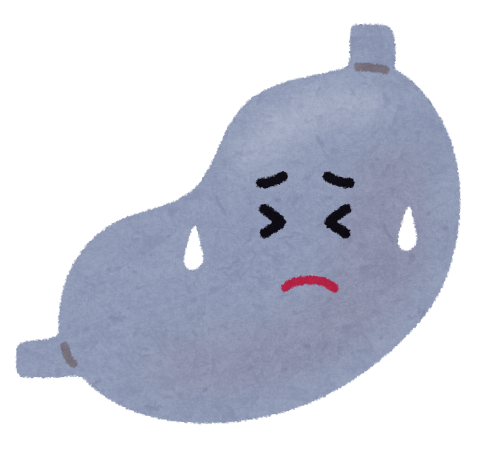 ストレスが胃に来るイラスト