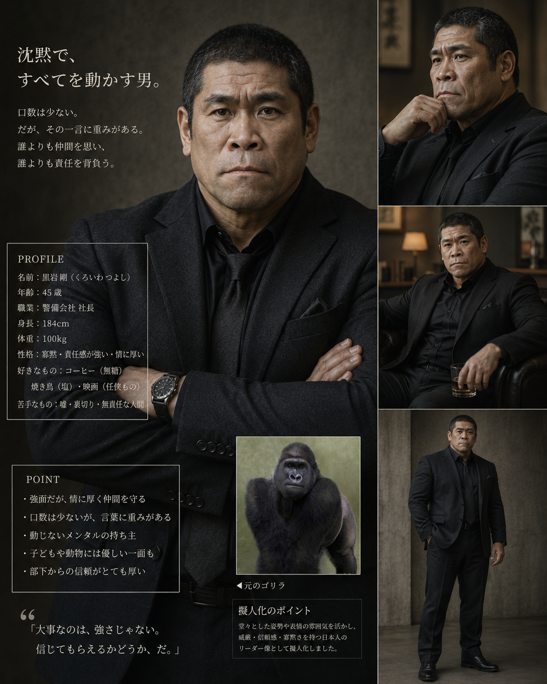 「父シャバーニの登場で緊張するキヨマサ」キヨマサの表情が人間過ぎてなんだかおもろい、それにしてもシャバーニはなぜどついたのか