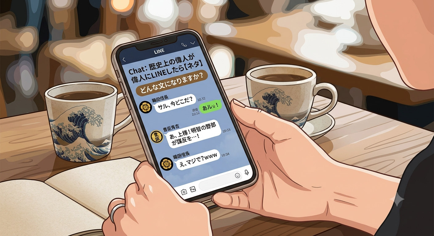 歴史上の偉人が偉人にLINEしたら【ネタ】どんな文になりますか?