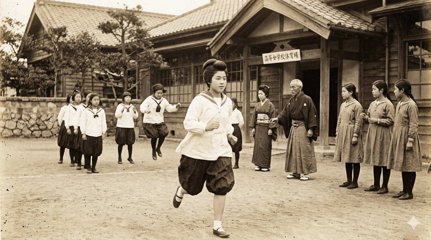 明治から大正時代のちょうちんブルマの歴史的写真