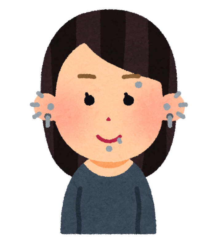 ピアスをたくさんしている人は怖いですか?