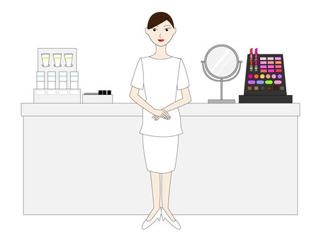 百貨店のコスメカウンター