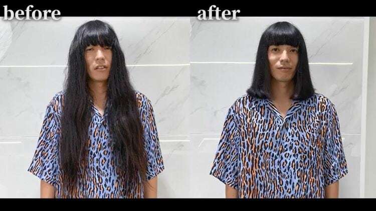 暑いけどロングヘアーの人