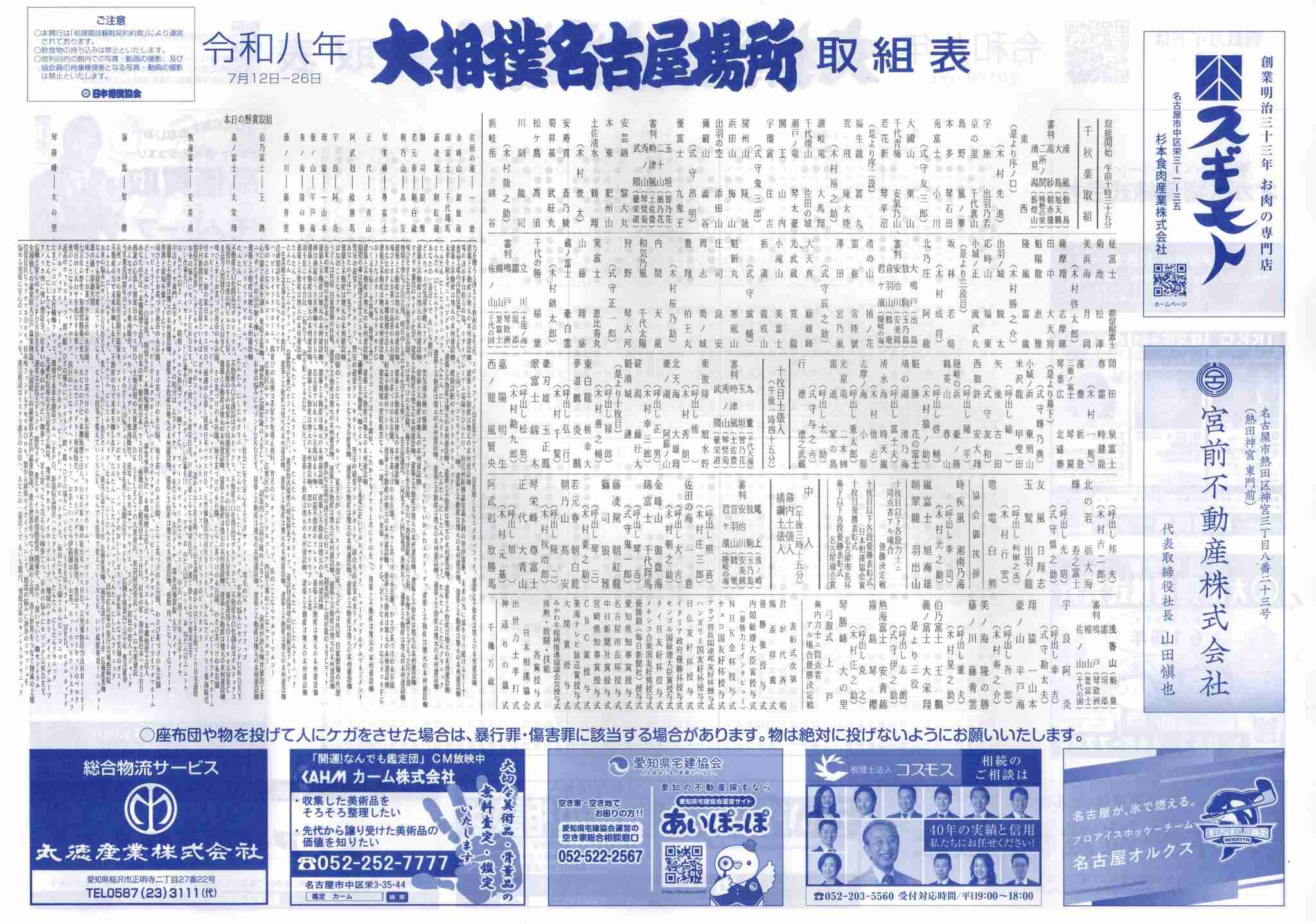  【実況・感想】大相撲名古屋場所