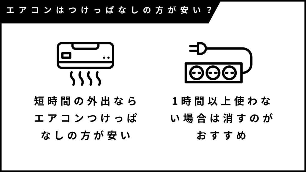 エアコンつけっぱなしとこまめに消す場合の電気代比較