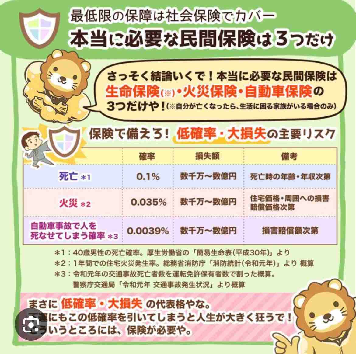 民間保険、いらない説