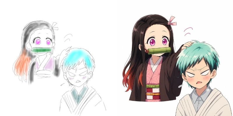 適当に描いた絵をAIに仕上げてもらうトピ