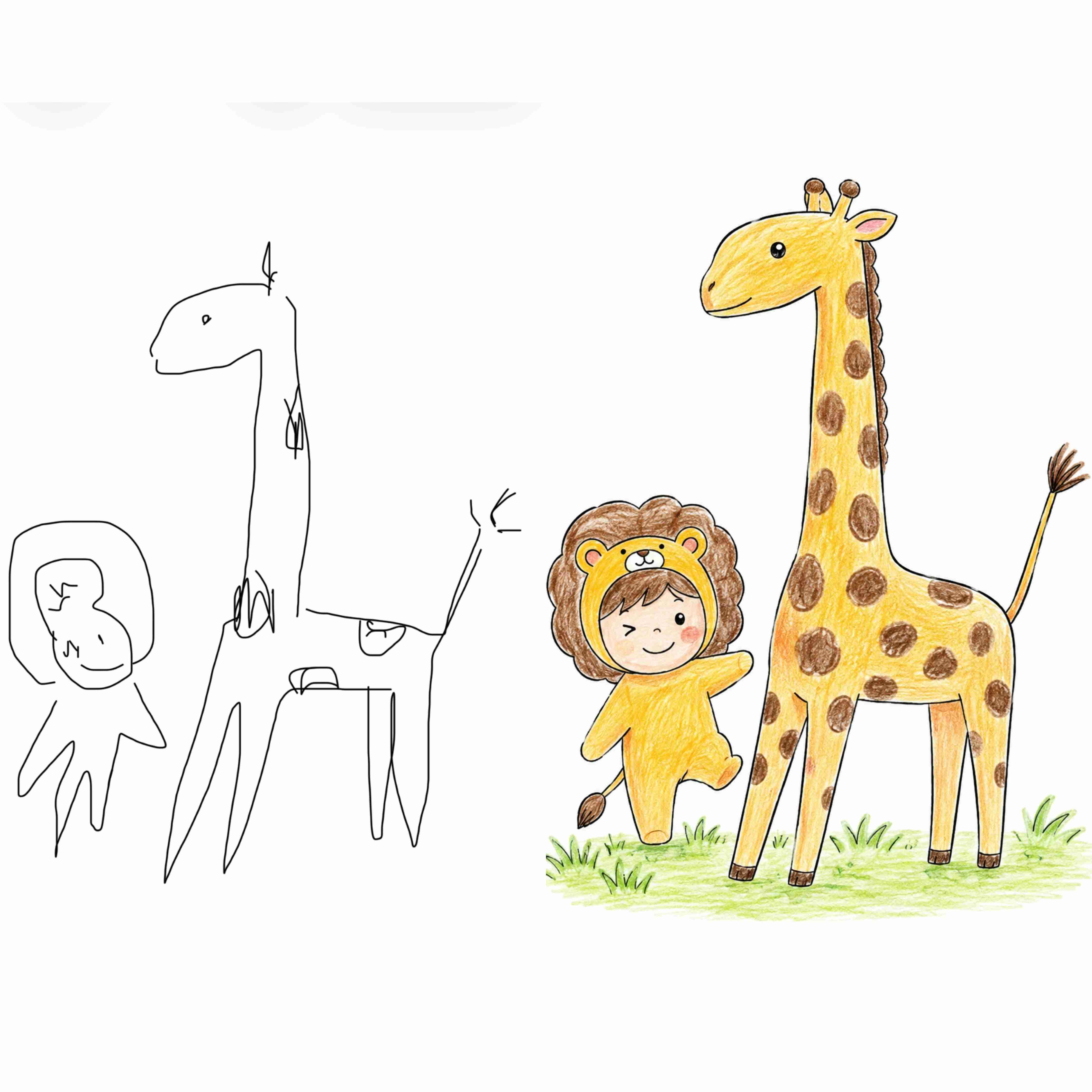 適当に描いた絵をAIに仕上げてもらうトピ