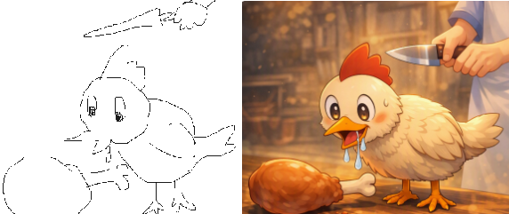 適当に描いた絵をAIに仕上げてもらうトピ
