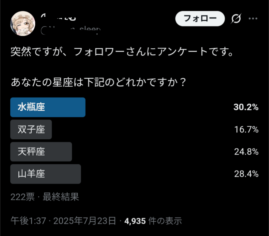 【あくまでイメージ】モテそうな星座