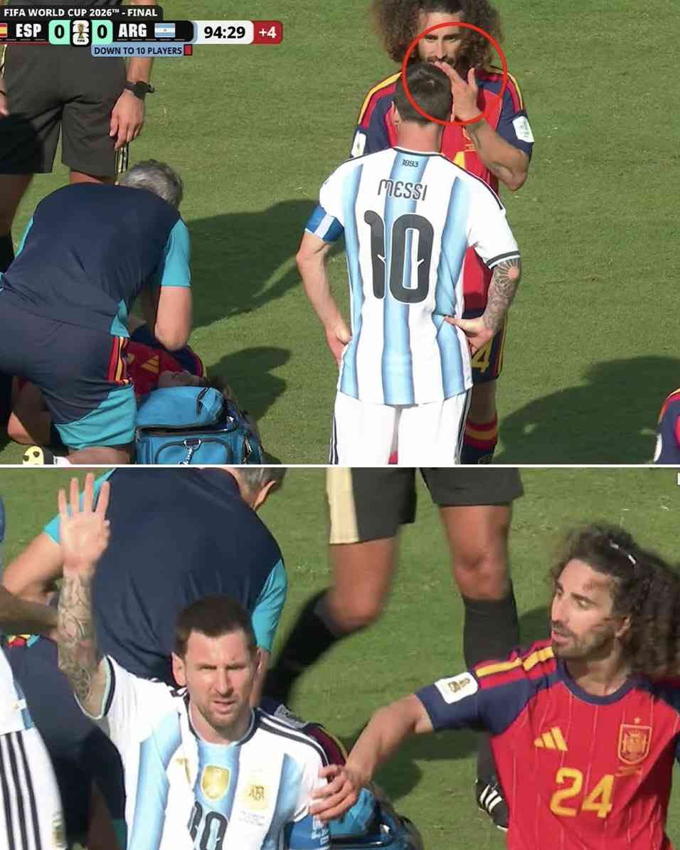 スペインVSアルゼンチン、試合終了後に一触即発の事態 パレデスが暴力行為で一発退場に