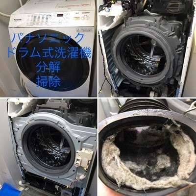 ドラム式洗濯機のパッキン裏に溜まったホコリの実物写真