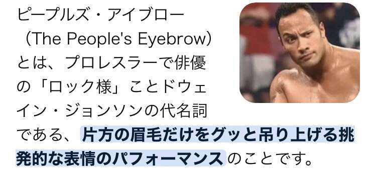 片眉を上げる表情が好き