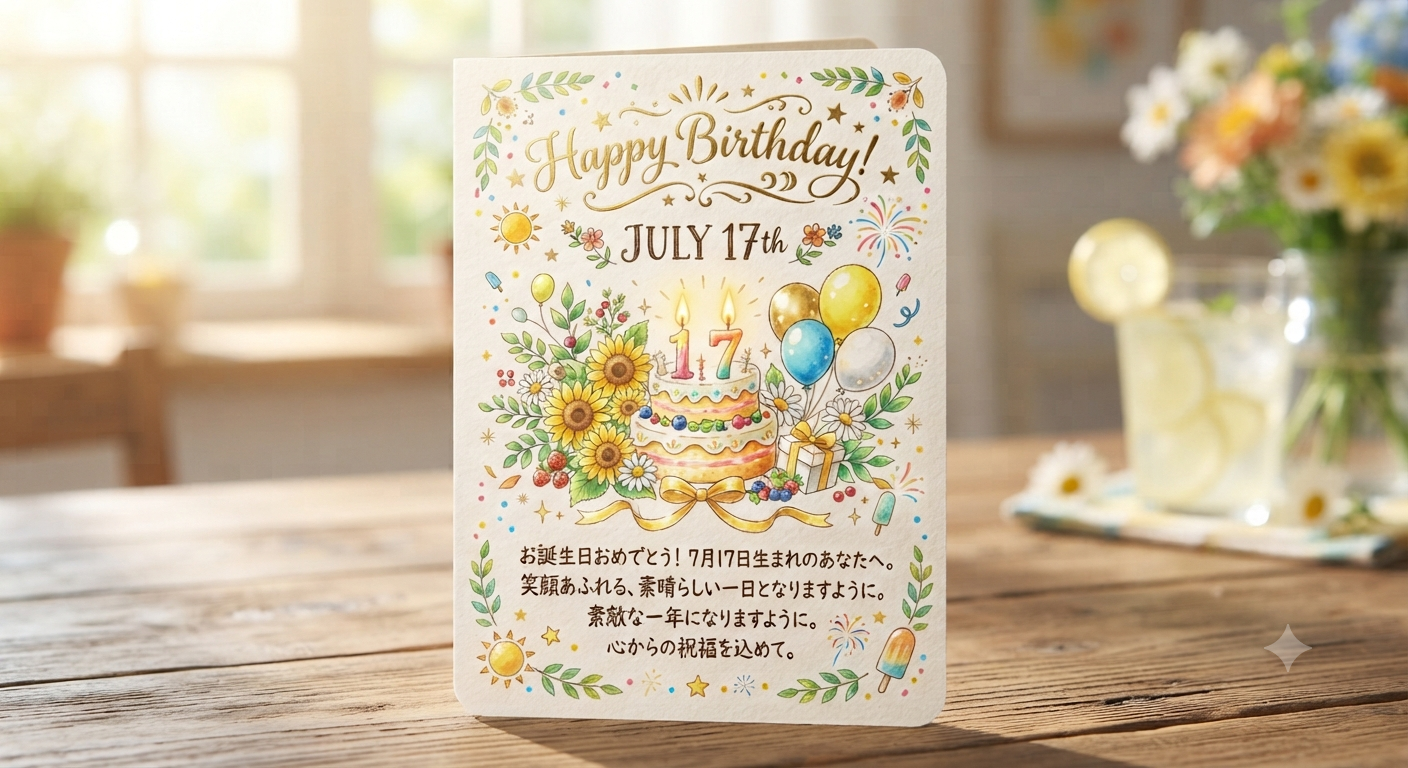 7月誕生日の人🙋♀️