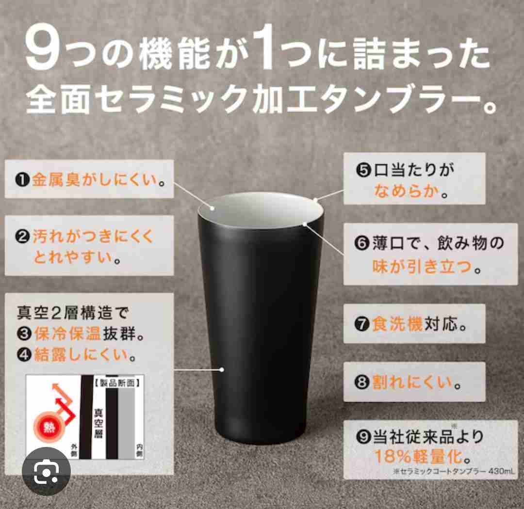 家で使ってるコップやタンブラー