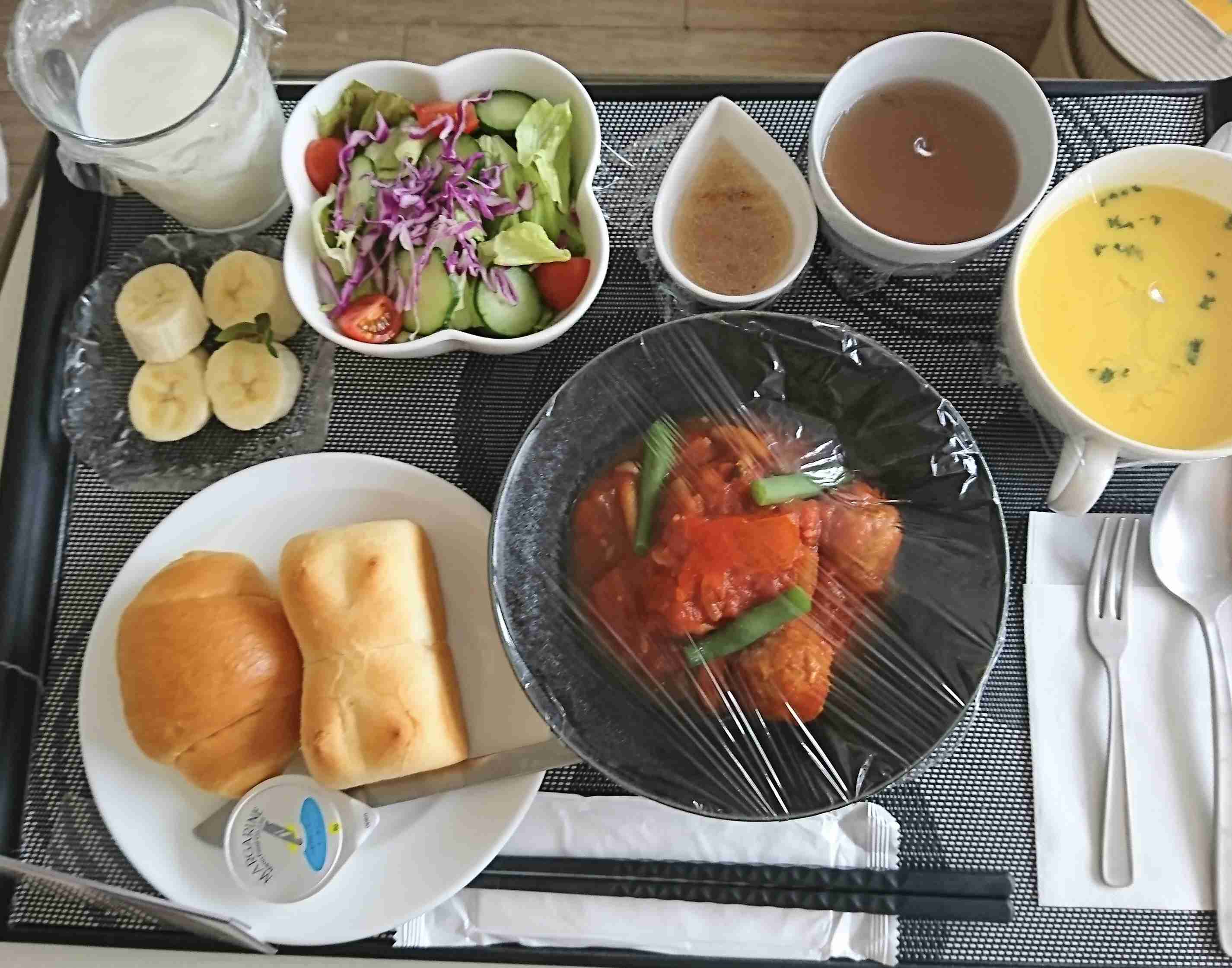 日本の産院の朝食写真