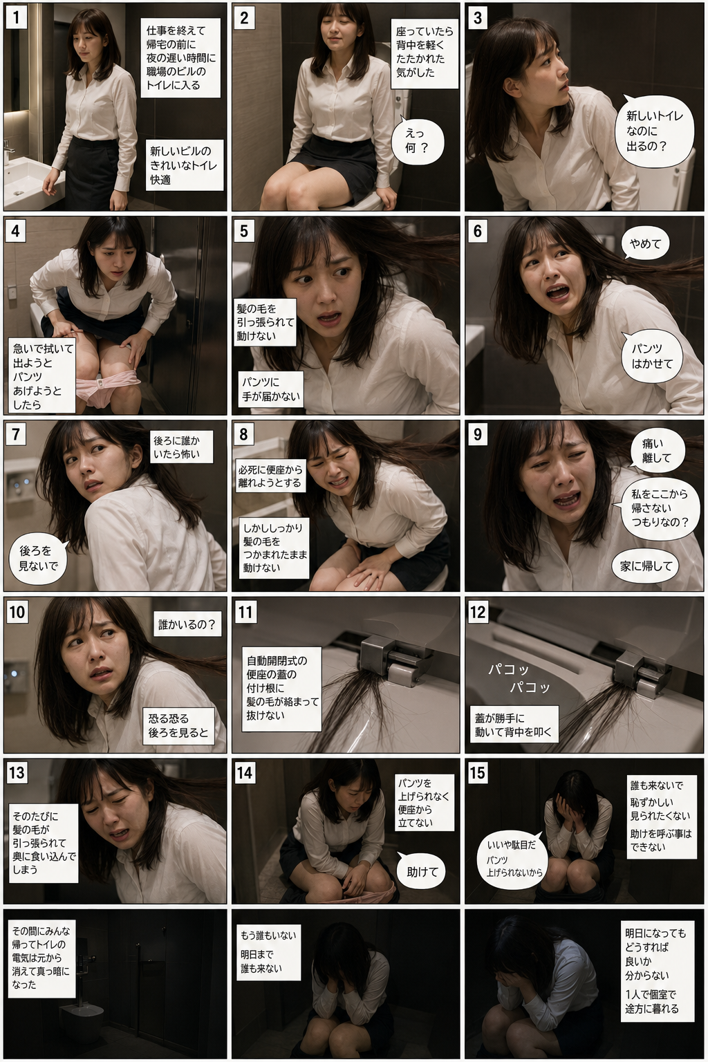 屋外のトイレ恐怖症の人