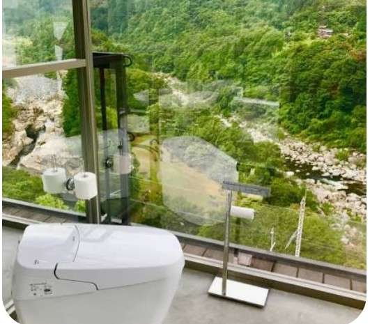 屋外のトイレ恐怖症の人