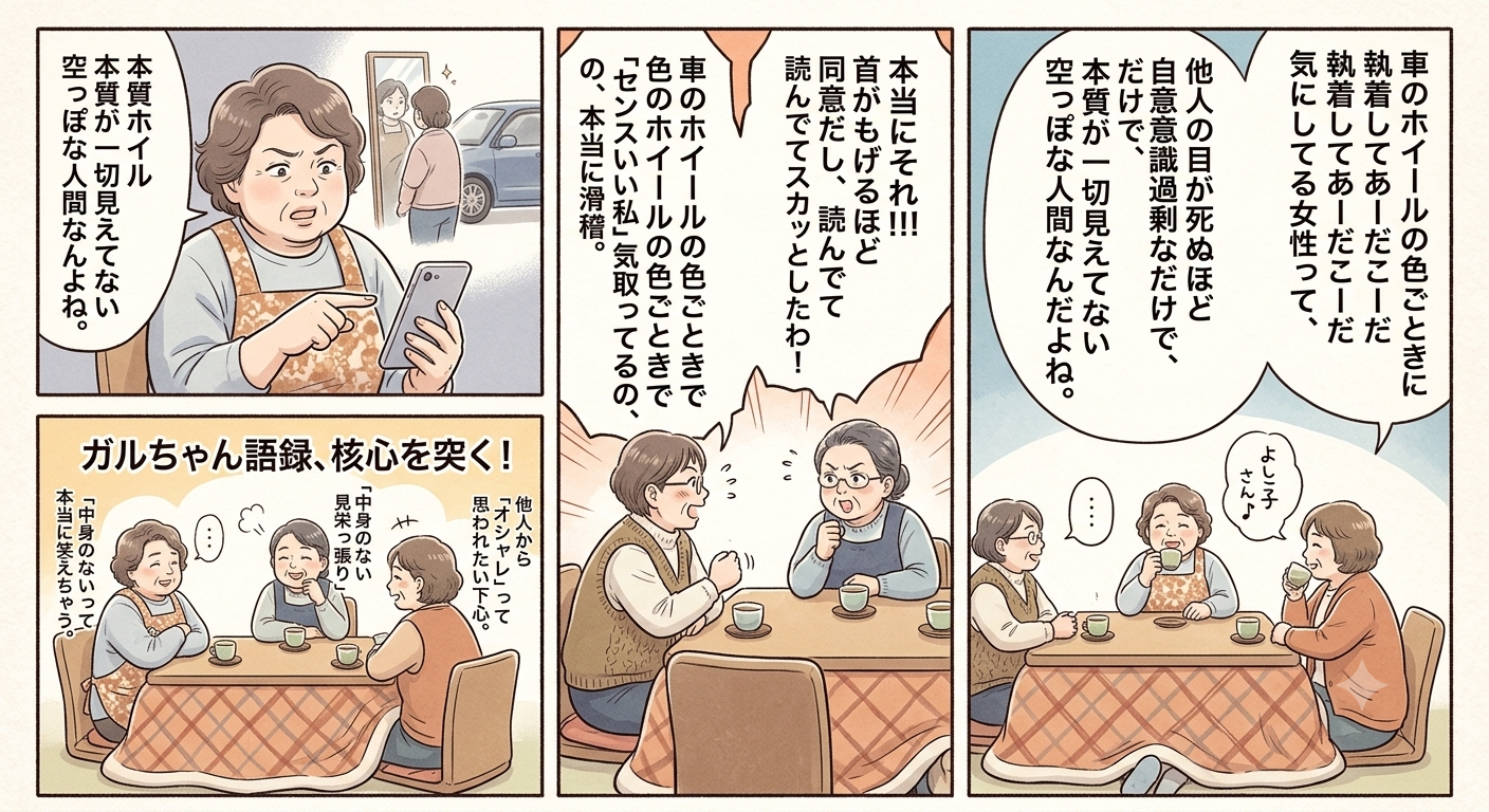 黒いホイールがダサい