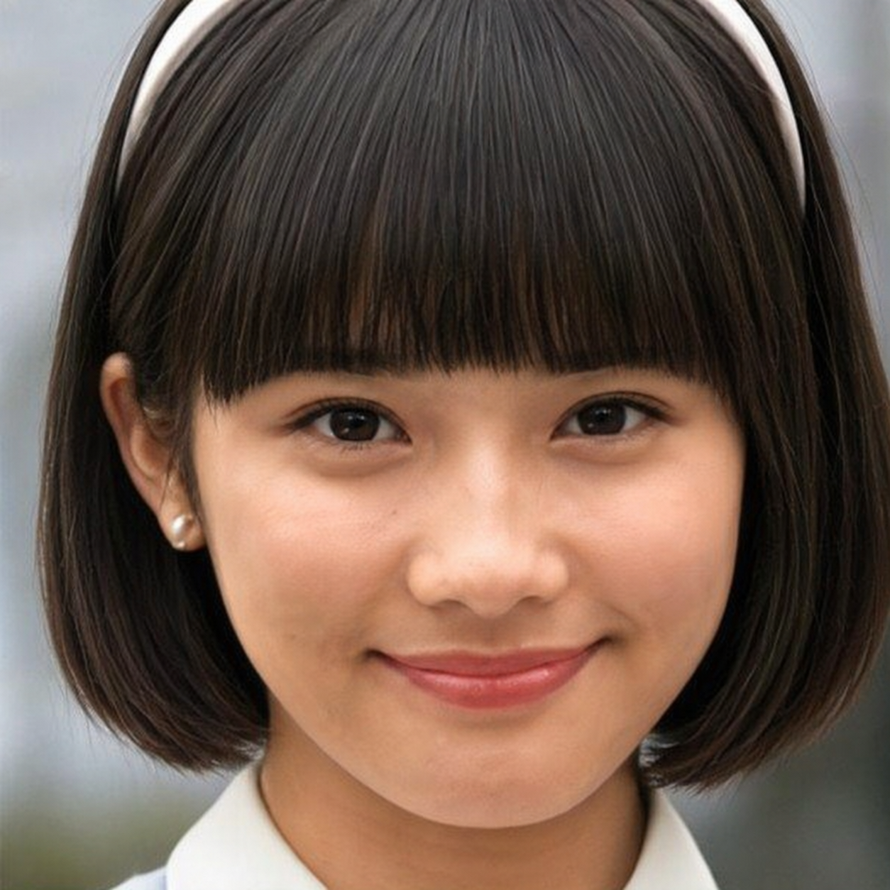 前髪なしの人
