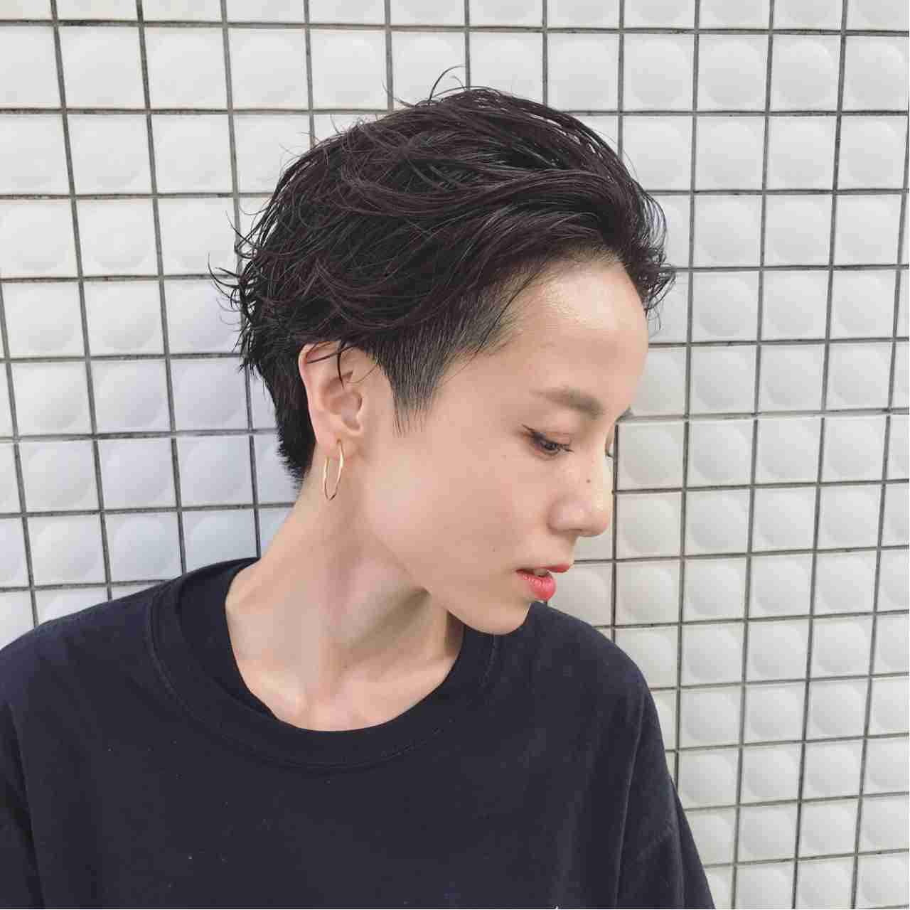前髪なしの人