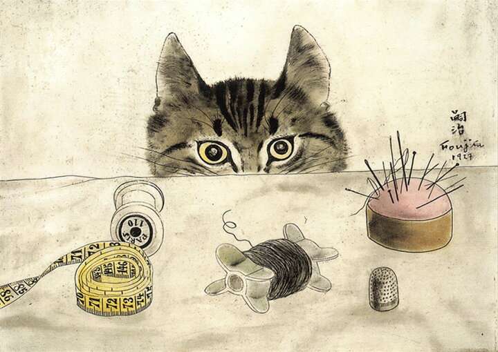 絵画の動物を貼るトピ