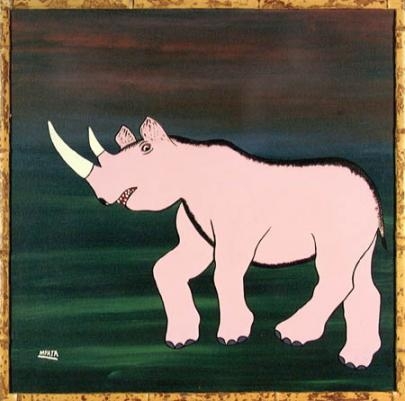 絵画の動物を貼るトピ