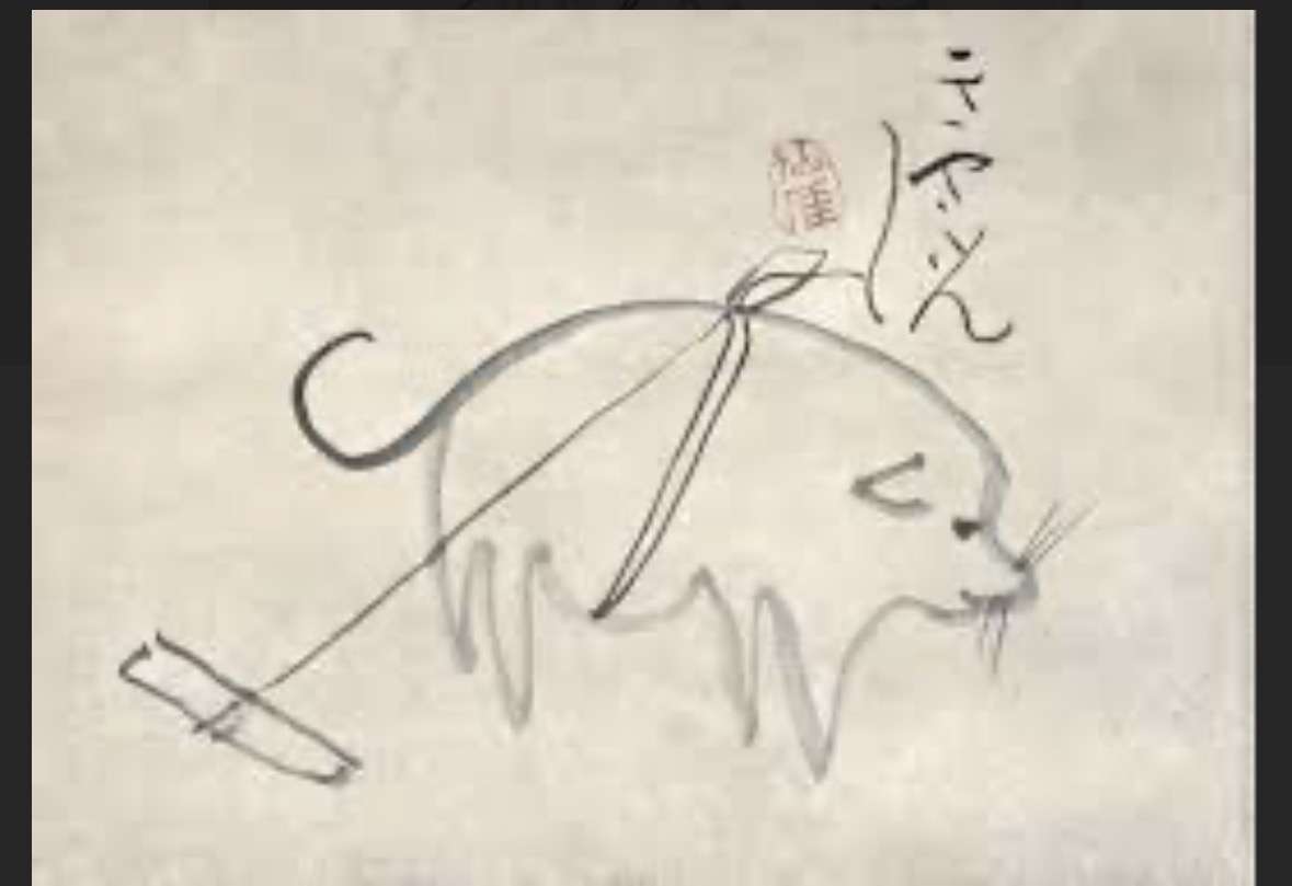 絵画の動物を貼るトピ