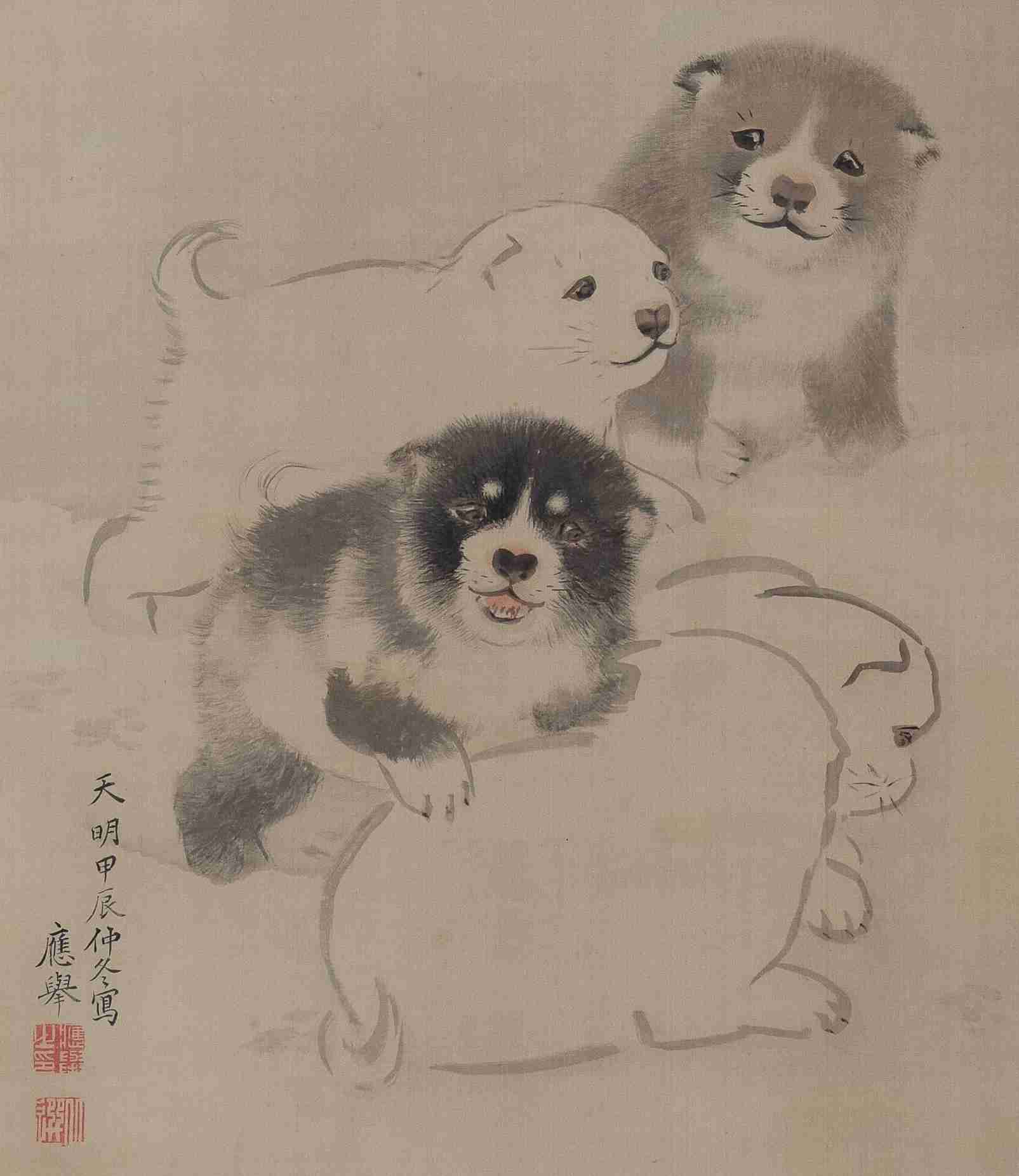 絵画の動物を貼るトピ
