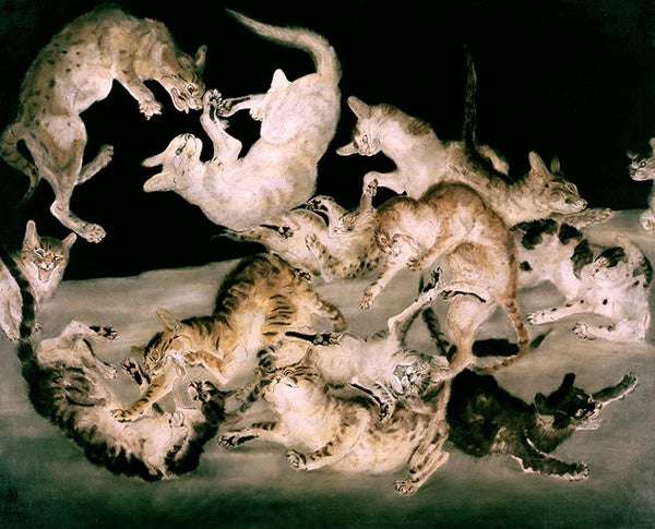 絵画の動物を貼るトピ