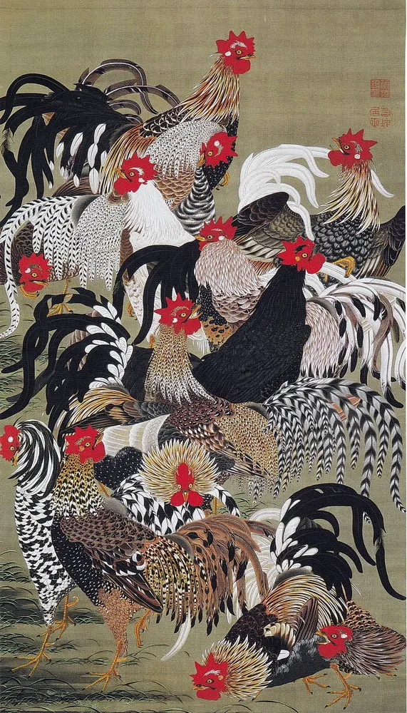 絵画の動物を貼るトピ