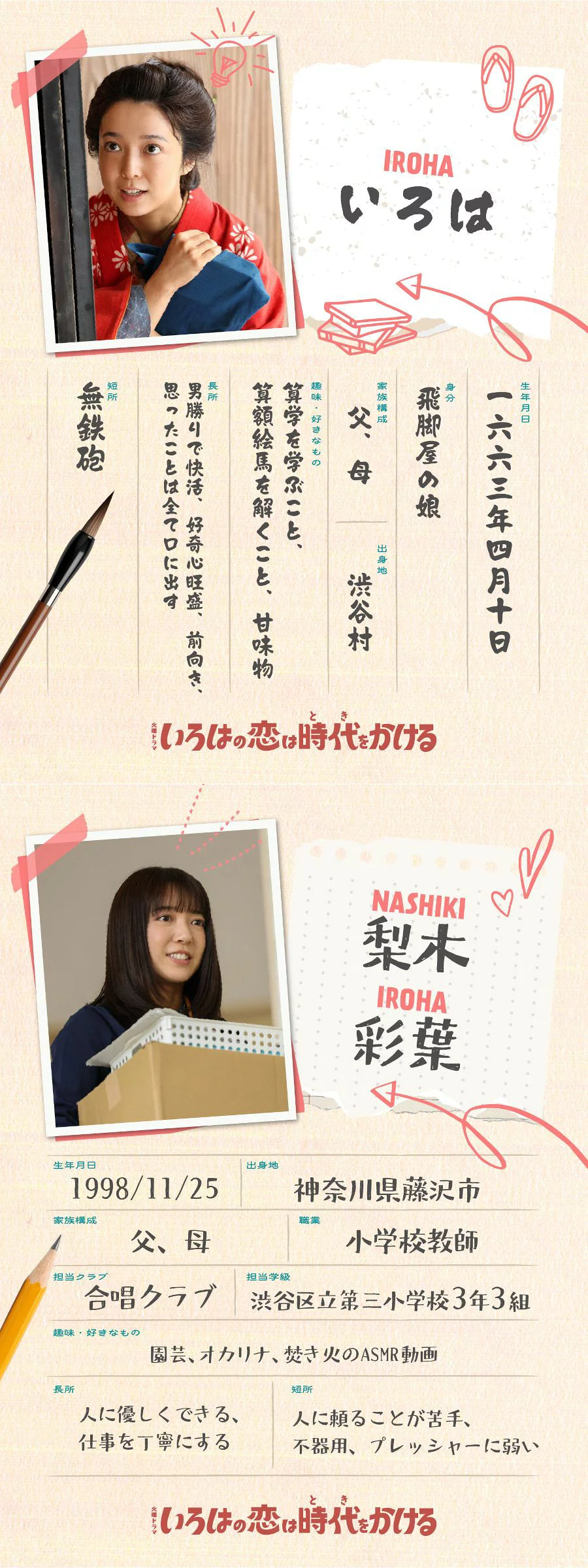 上白石萌音がTBSドラマ「いろはの恋は時代をかける」で1人2役、Snow Man向井康二は初の教師役