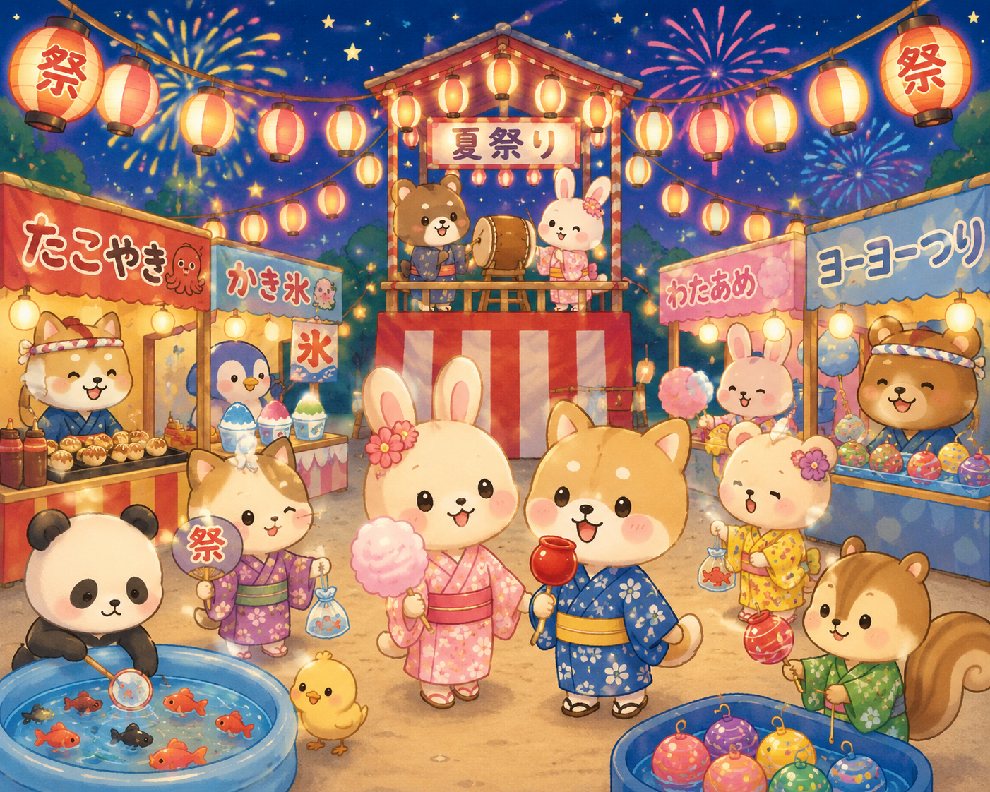 【画像】AIでガルちゃん夏祭り開催！