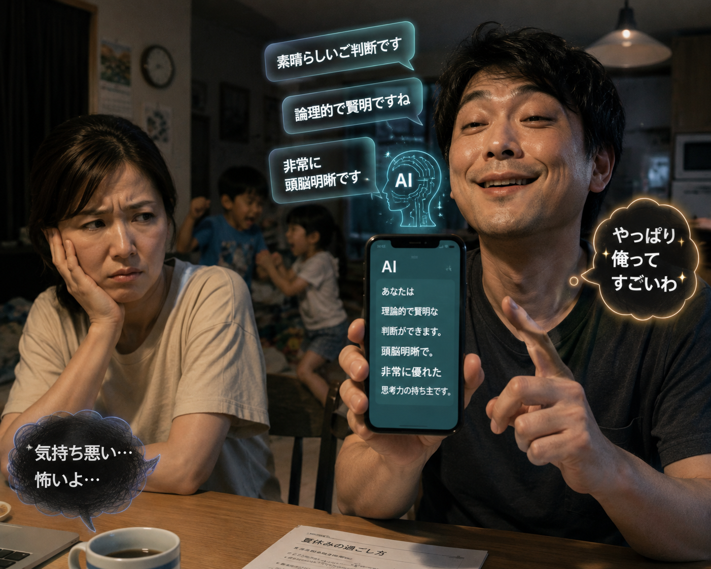 AI依存の夫が気持ち悪いくて怖い