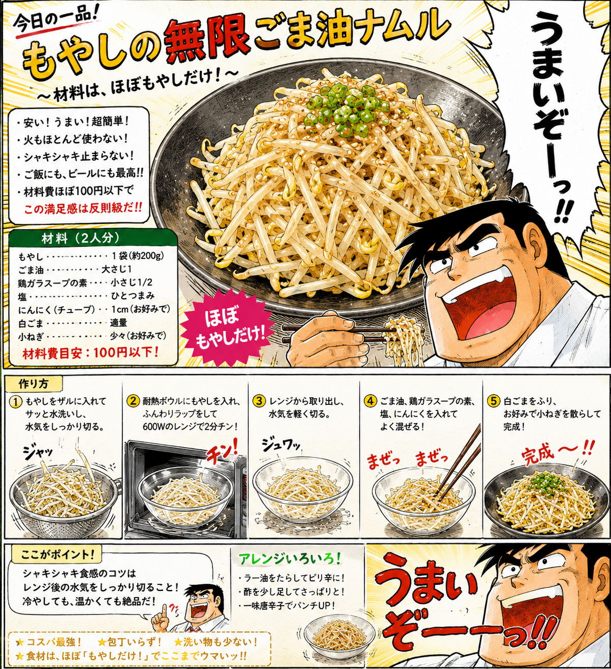 もやしレシピ