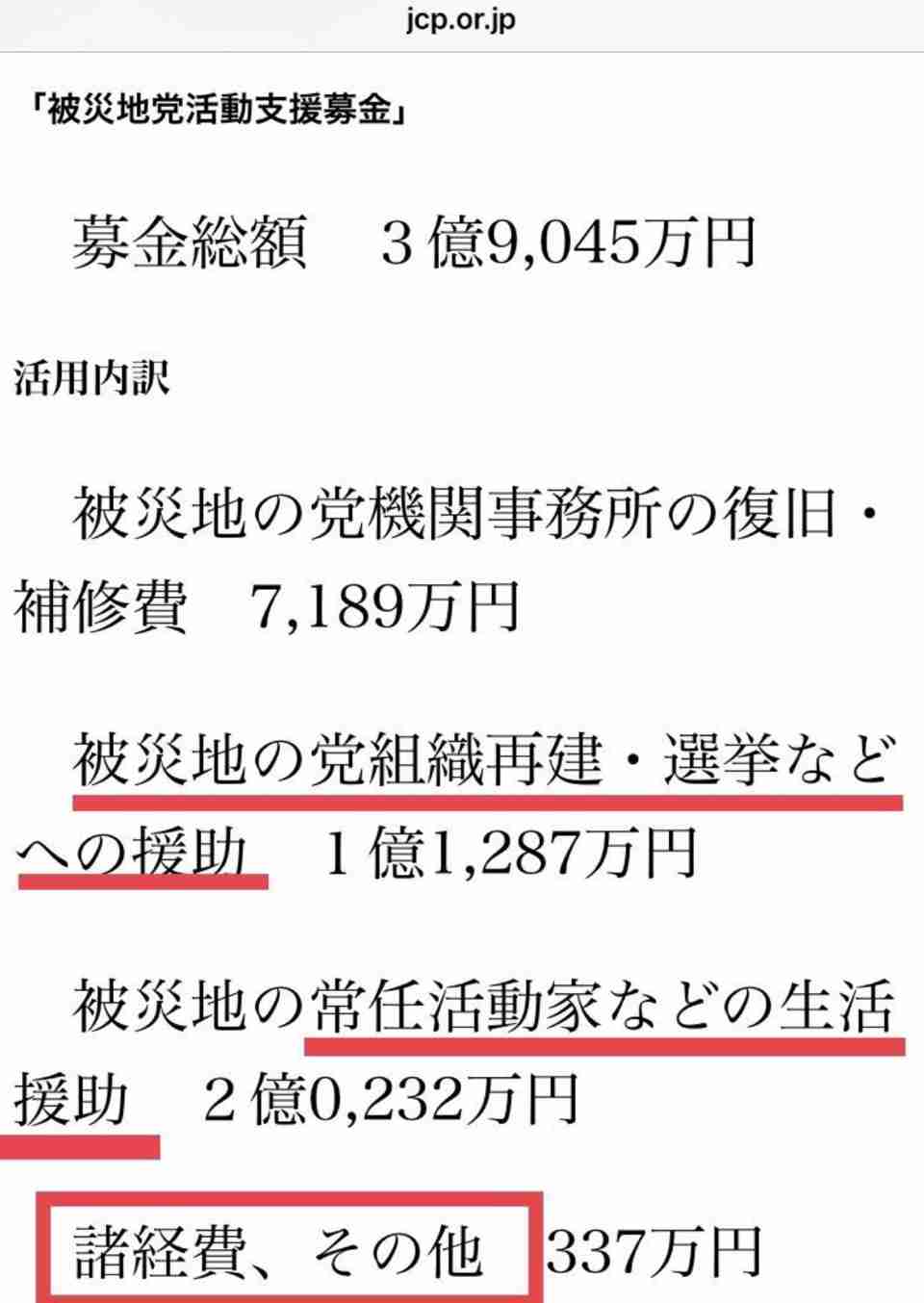 災害時の義援金の送付先について