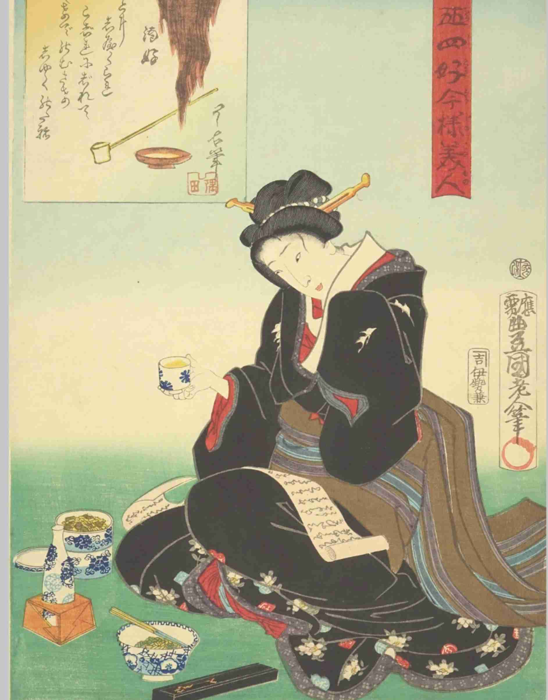 今日の状況を絵画で報告するトピ