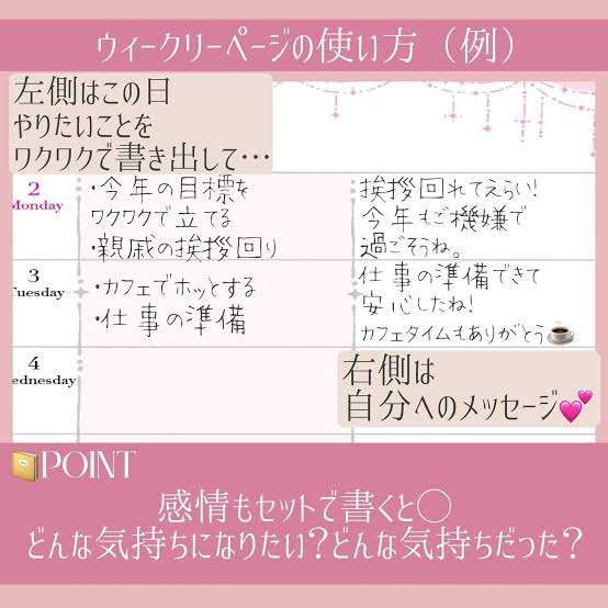 手帳に何を書いていますか?