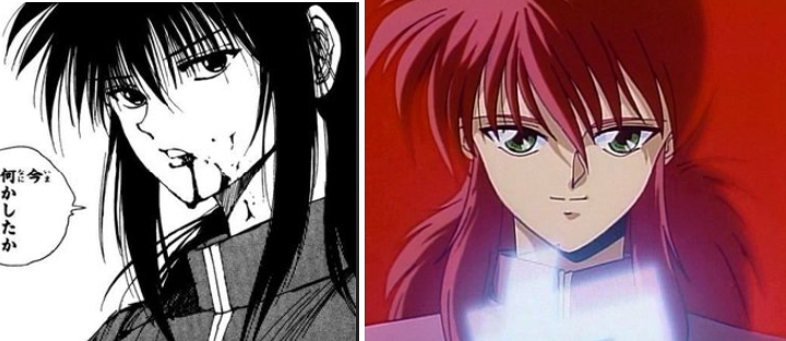 原作とアニメで髪色が違うキャラは?