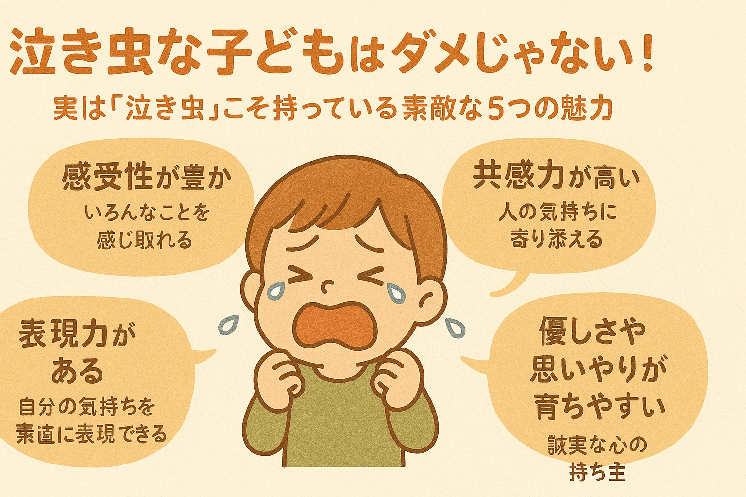 子どもの頃は泣き虫だった人