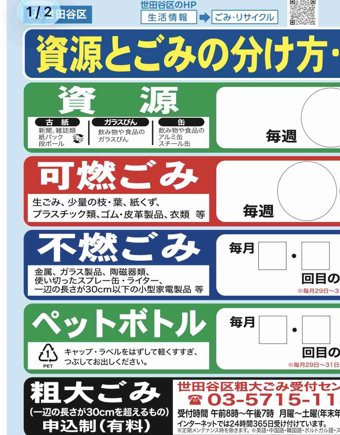 ゴミ分別がめんどい