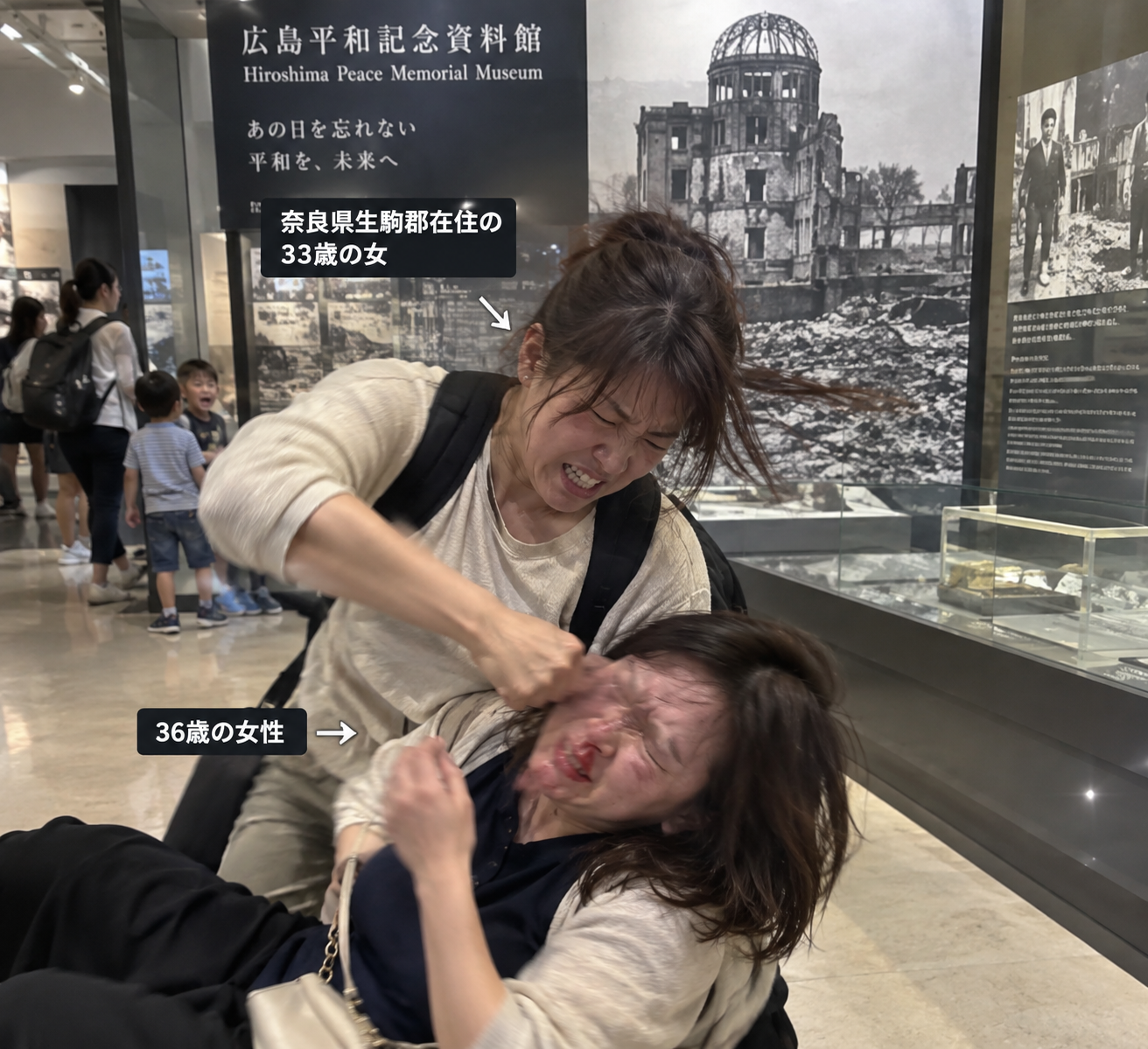 〈広島・平和を願う原爆資料館で暴行〉「子どもの話し声をめぐるトラブルか」観光客の女（33）が子の母親（36）を殴った疑いで逮捕…SNS紛糾、資料館担当者は「残念です」