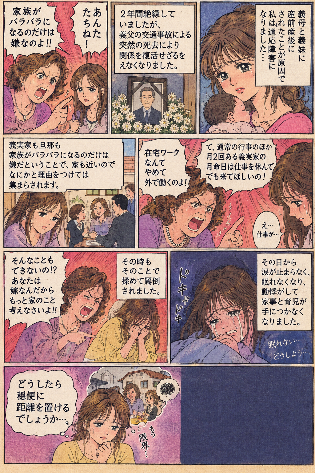 義母と義妹のせいで適応障害になったので、距離を取りたい