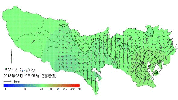 大気汚染地図情報（速報値）